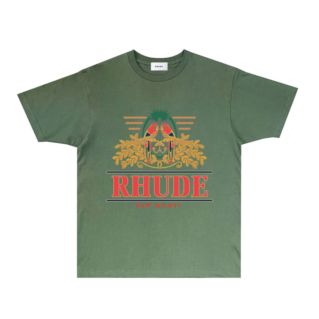 Rhude T-shirts Printed Trendy Pure Cotton