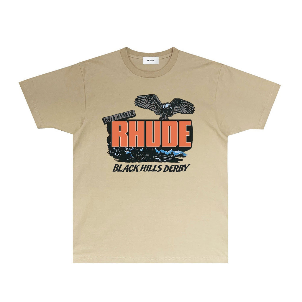 Rhude T-shirts Printed Trendy Pure Cotton