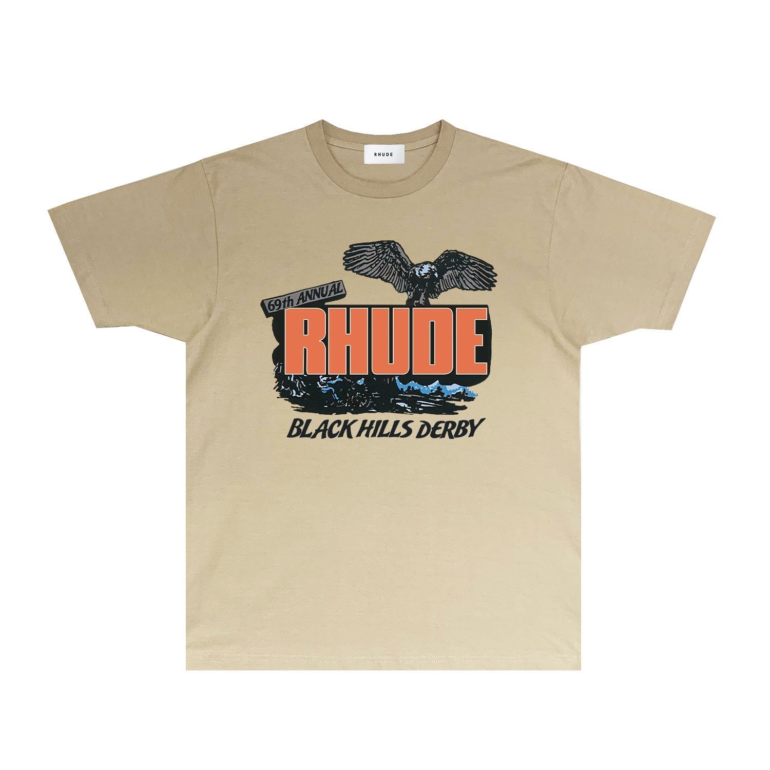 Rhude T-shirts Printed Trendy Pure Cotton