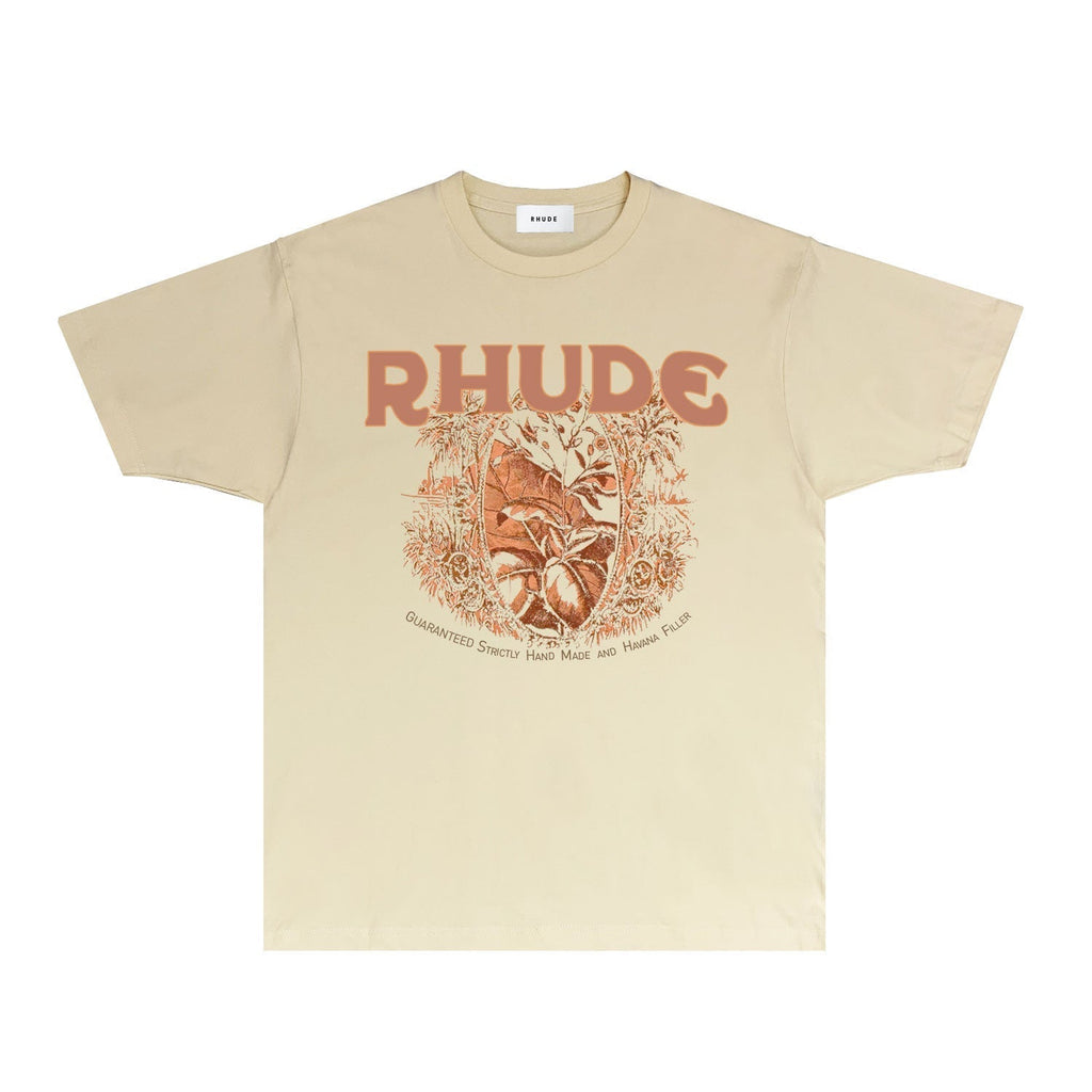 Rhude T-shirts Printed Trendy Pure Cotton
