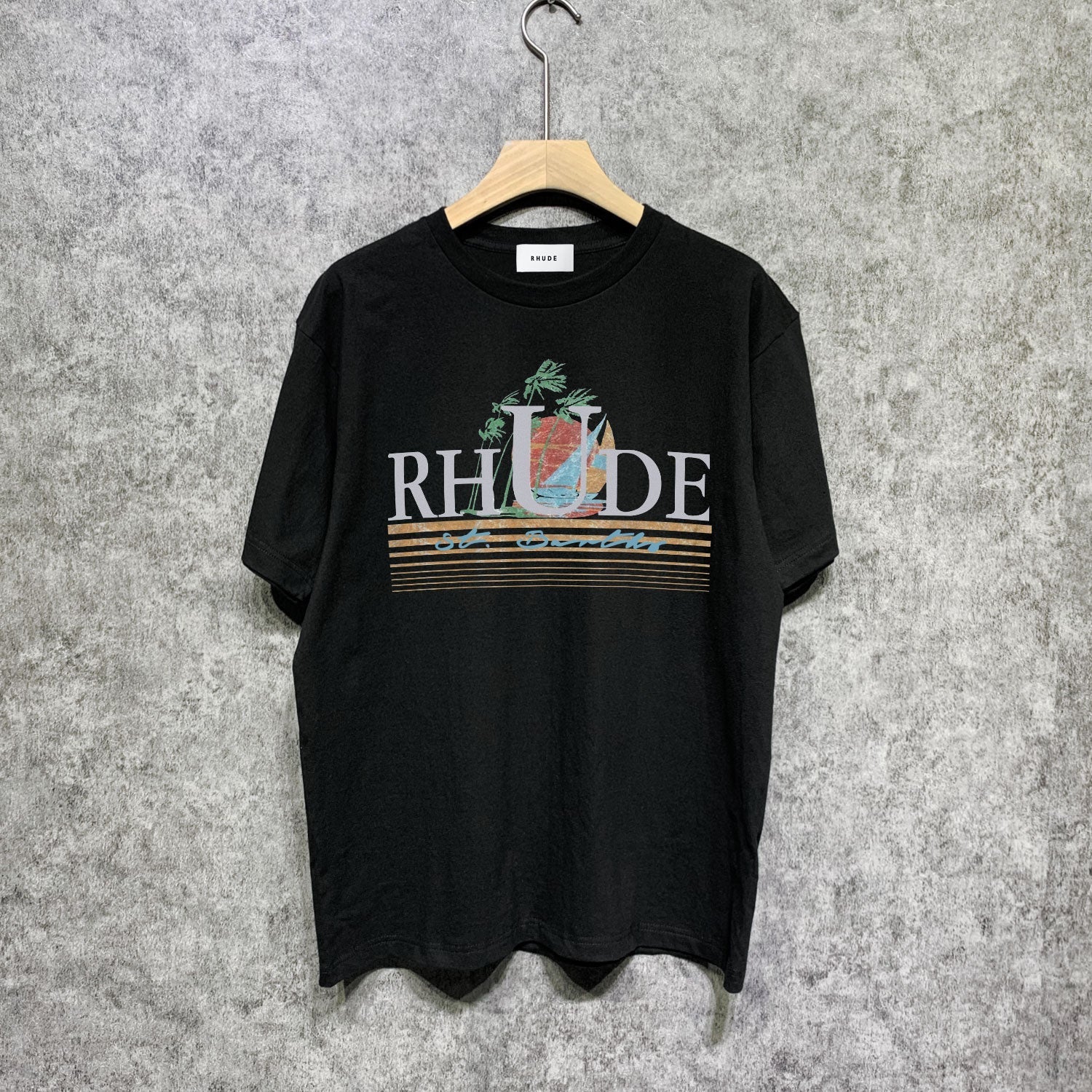 Rhude T-shirts Printed Trendy Pure Cotton