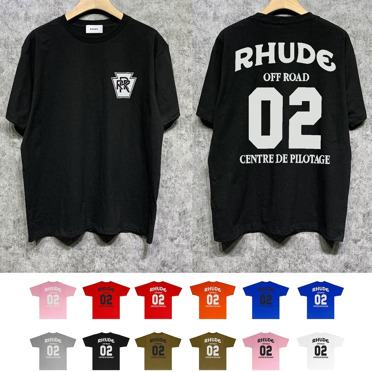 Rhude T-shirts Printed Trendy Pure Cotton