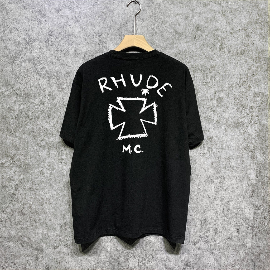 Rhude T-shirts Printed Trendy Pure Cotton