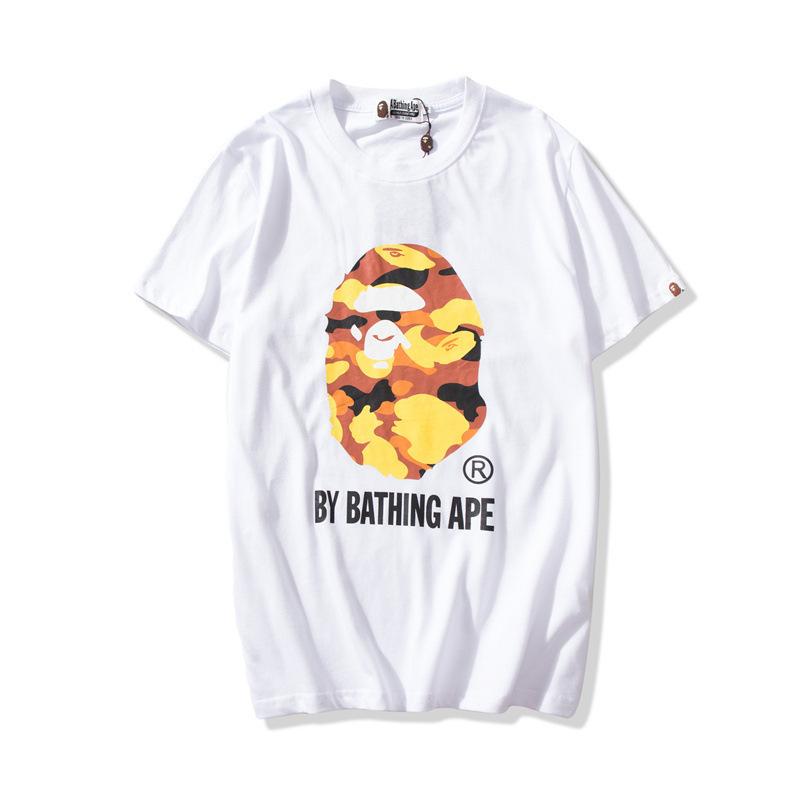 Bathing Ape T-Shirt Colorful Avatar Print Male and Female Couples Wear Youth Casual Top
