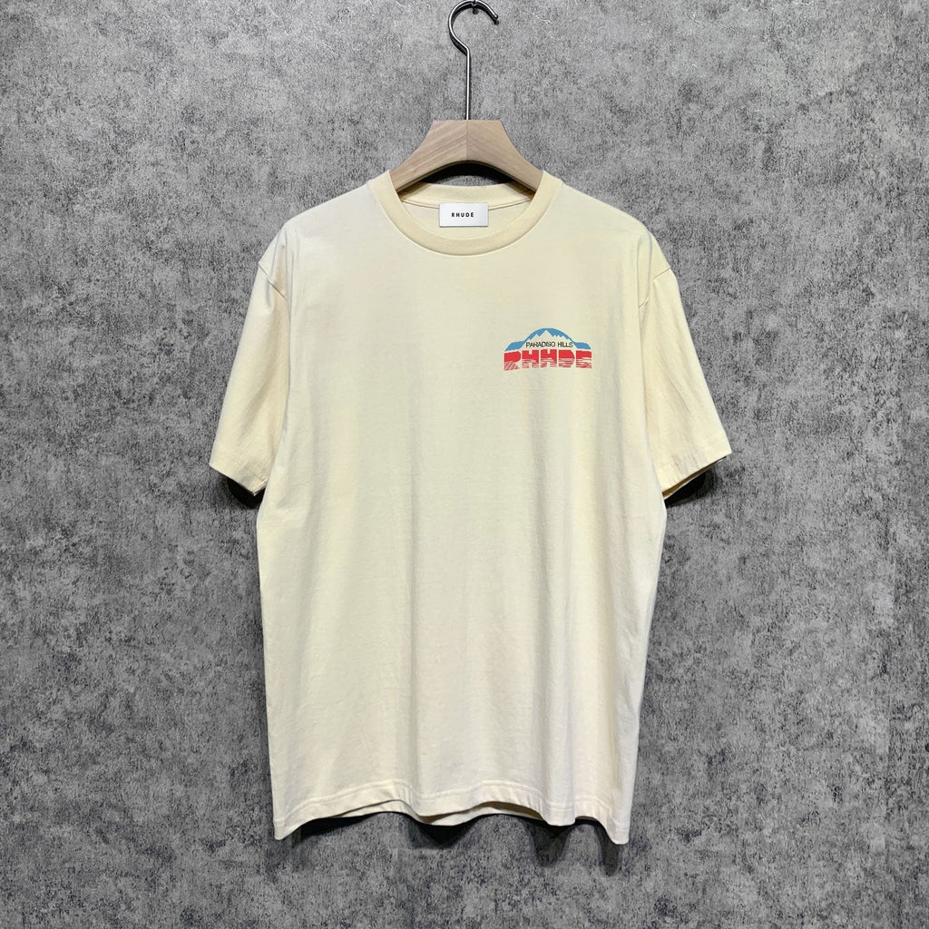 Rhude T-shirts Printed Trendy Pure Cotton