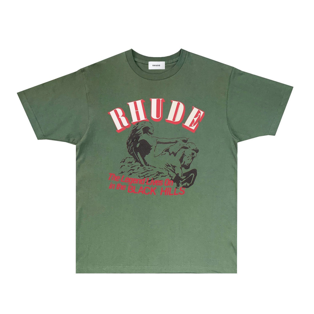 Rhude T-shirts Printed Trendy Pure Cotton