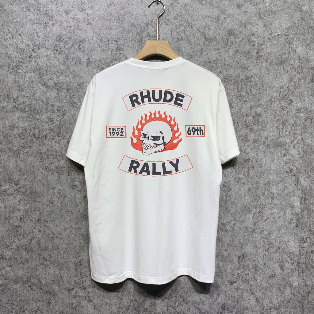 Rhude T-shirts Printed Trendy Pure Cotton