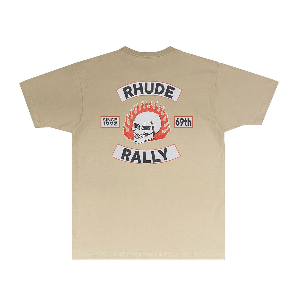 Rhude T-shirts Printed Trendy Pure Cotton