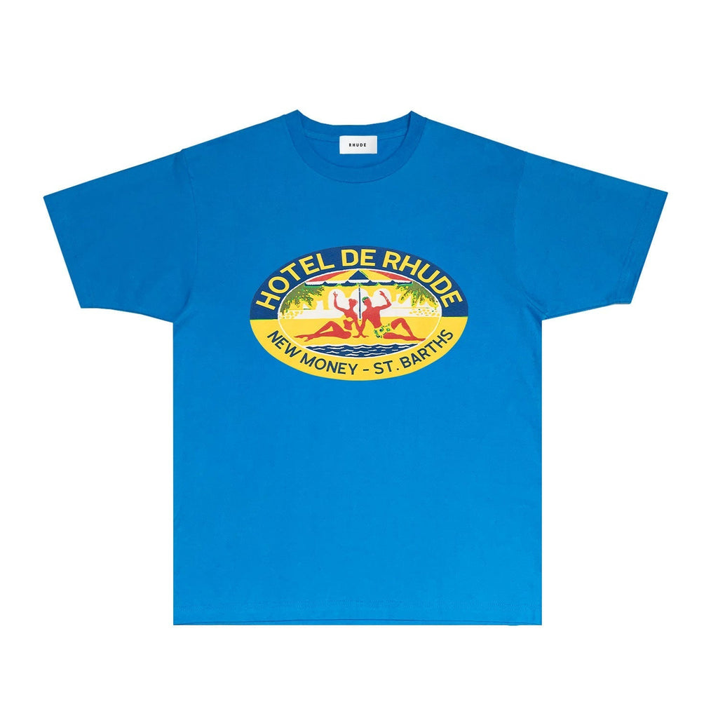 Rhude T-shirts Printed Trendy Pure Cotton