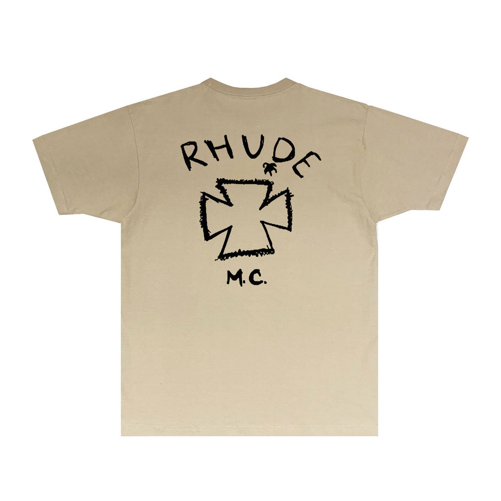 Rhude T-shirts Printed Trendy Pure Cotton