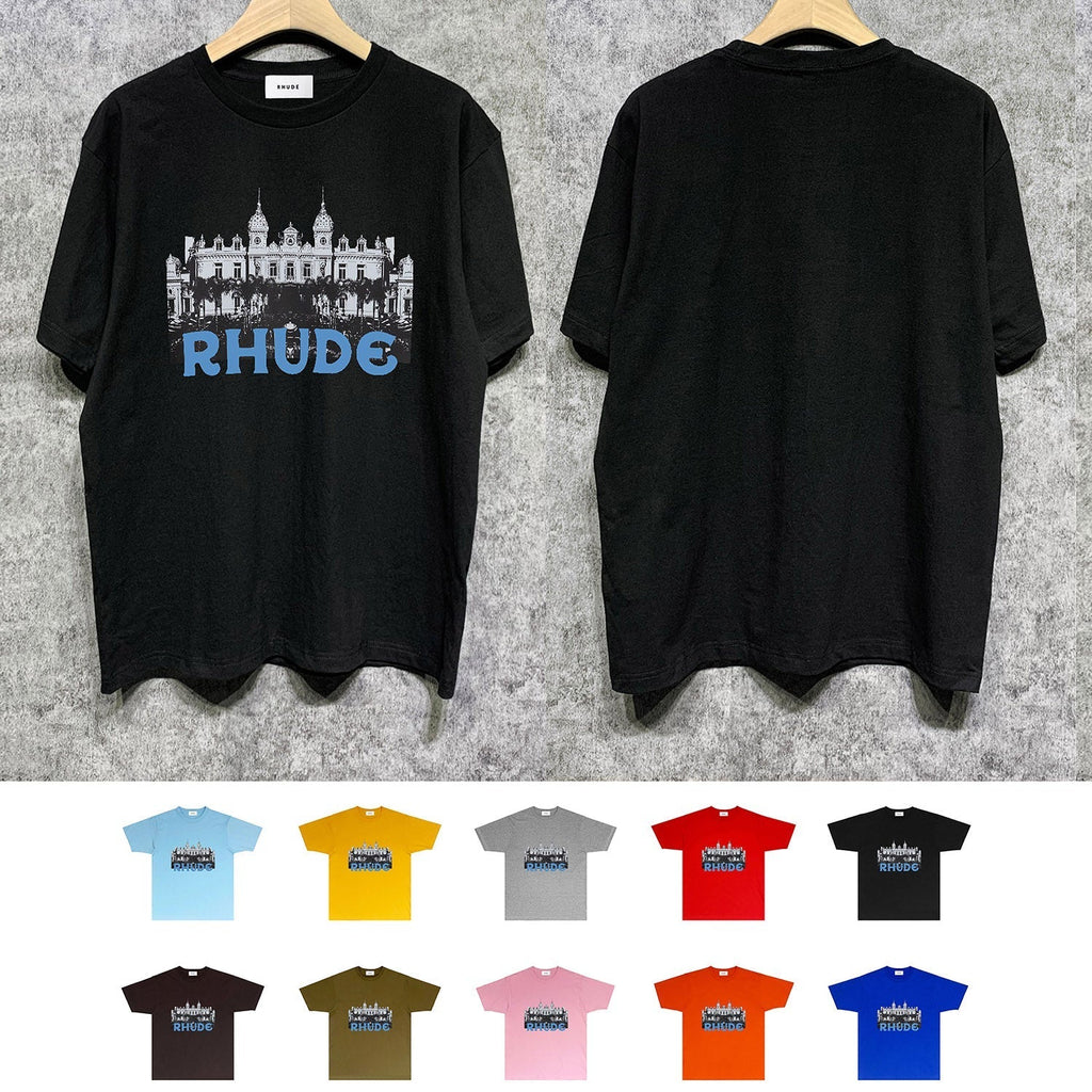 Rhude T-shirts Printed Trendy Pure Cotton