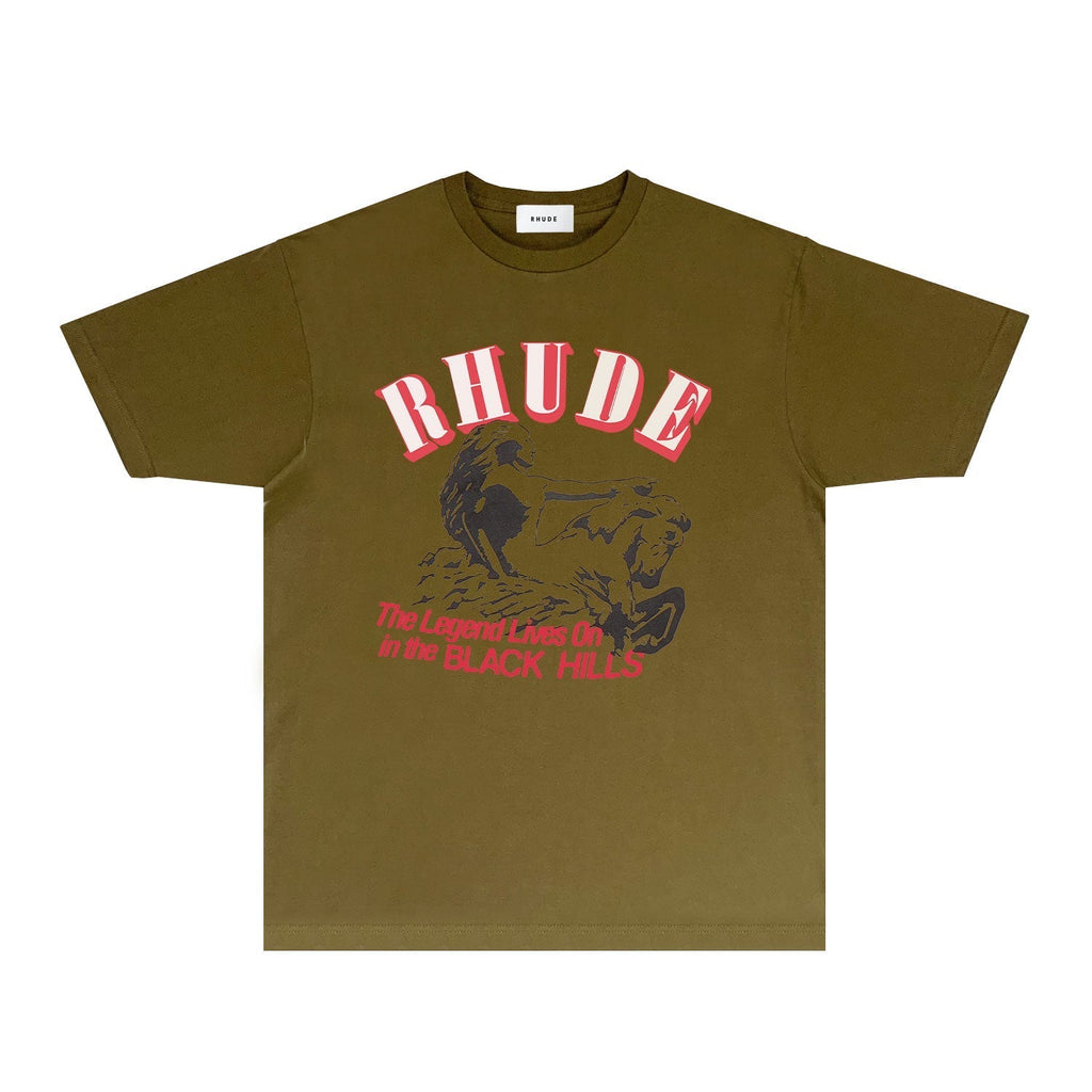 Rhude T-shirts Printed Trendy Pure Cotton