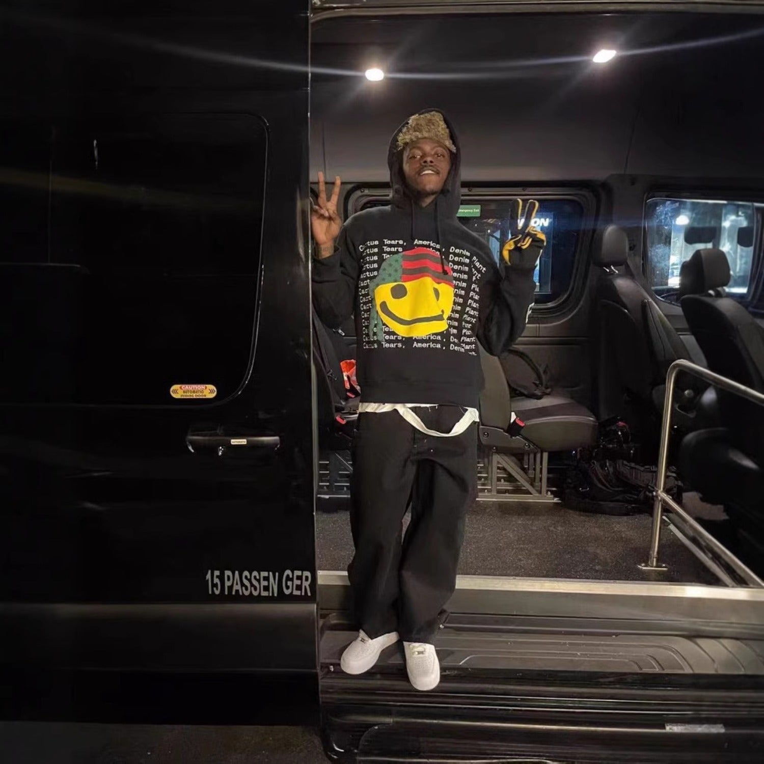 Denim Tears Hoodie Letter Print Fleece Hoodie Sweater