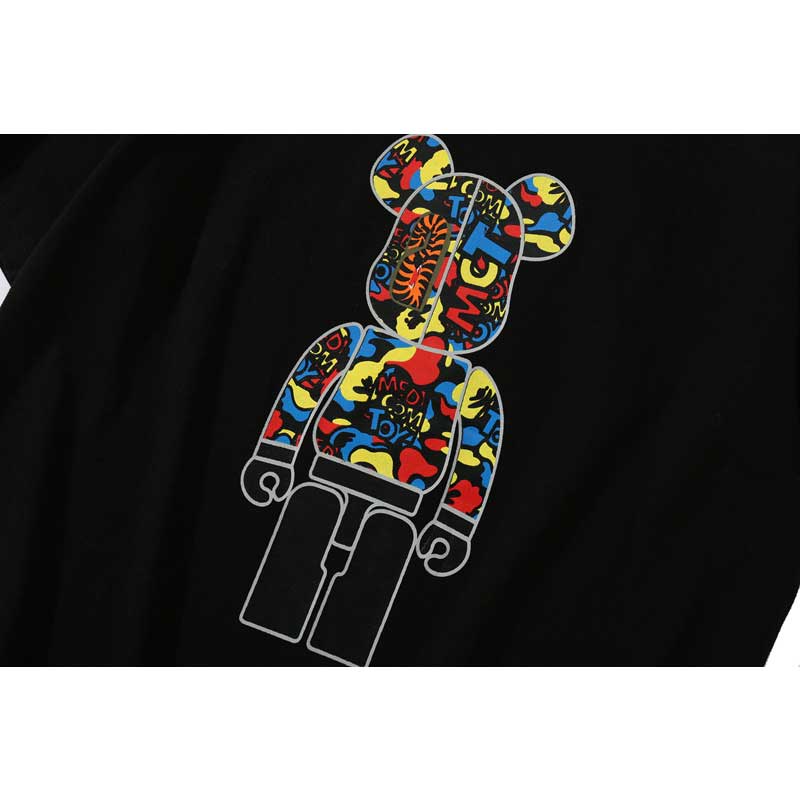 Bape Bearbrick T-Shirt Camouflage Loose Short Sleeve Men And Women Same Style