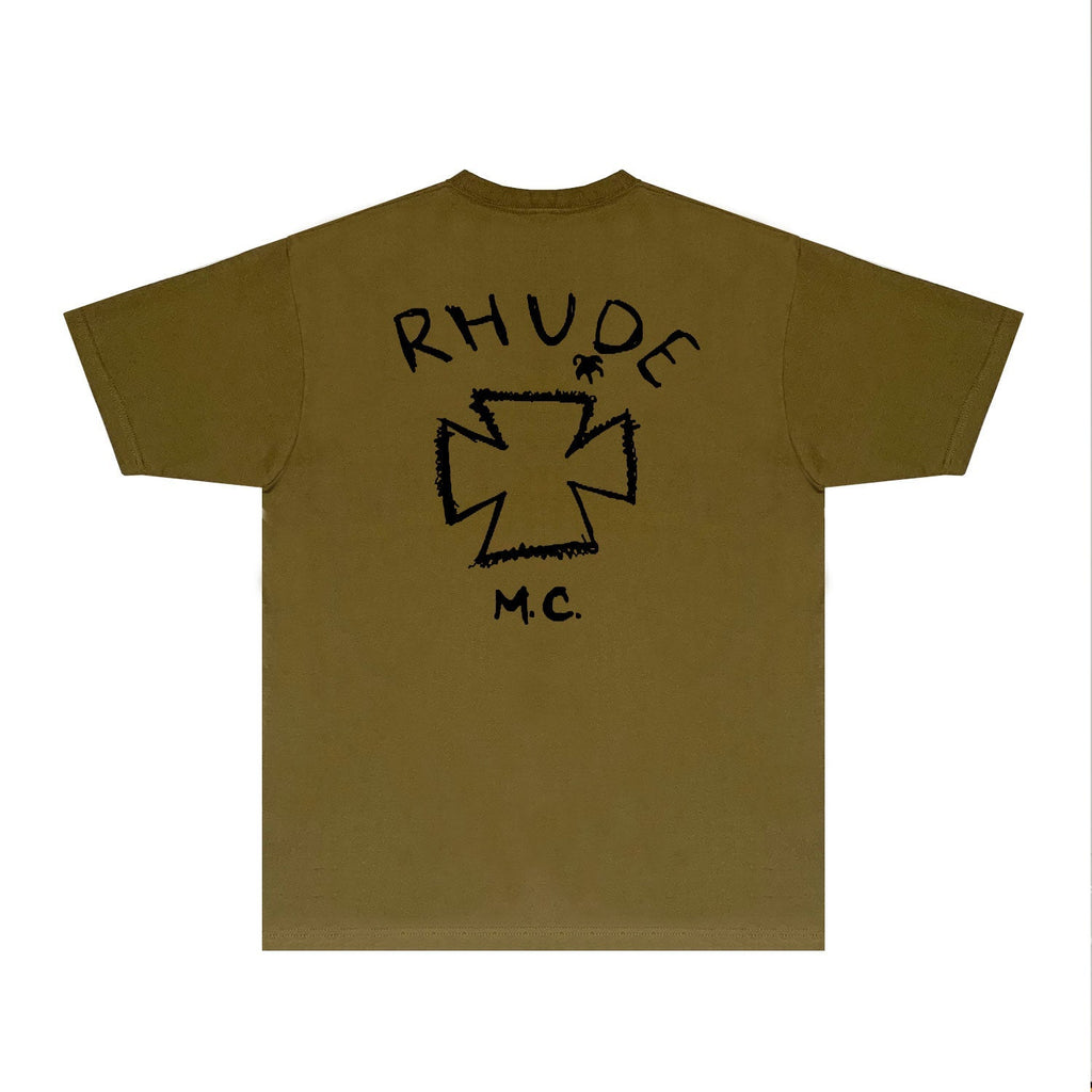 Rhude T-shirts Printed Trendy Pure Cotton