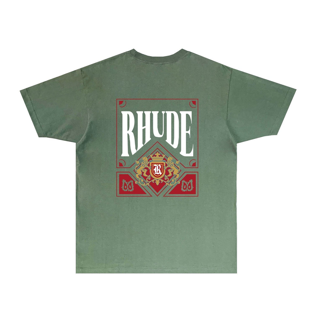 Rhude T-shirts Printed Trendy Pure Cotton