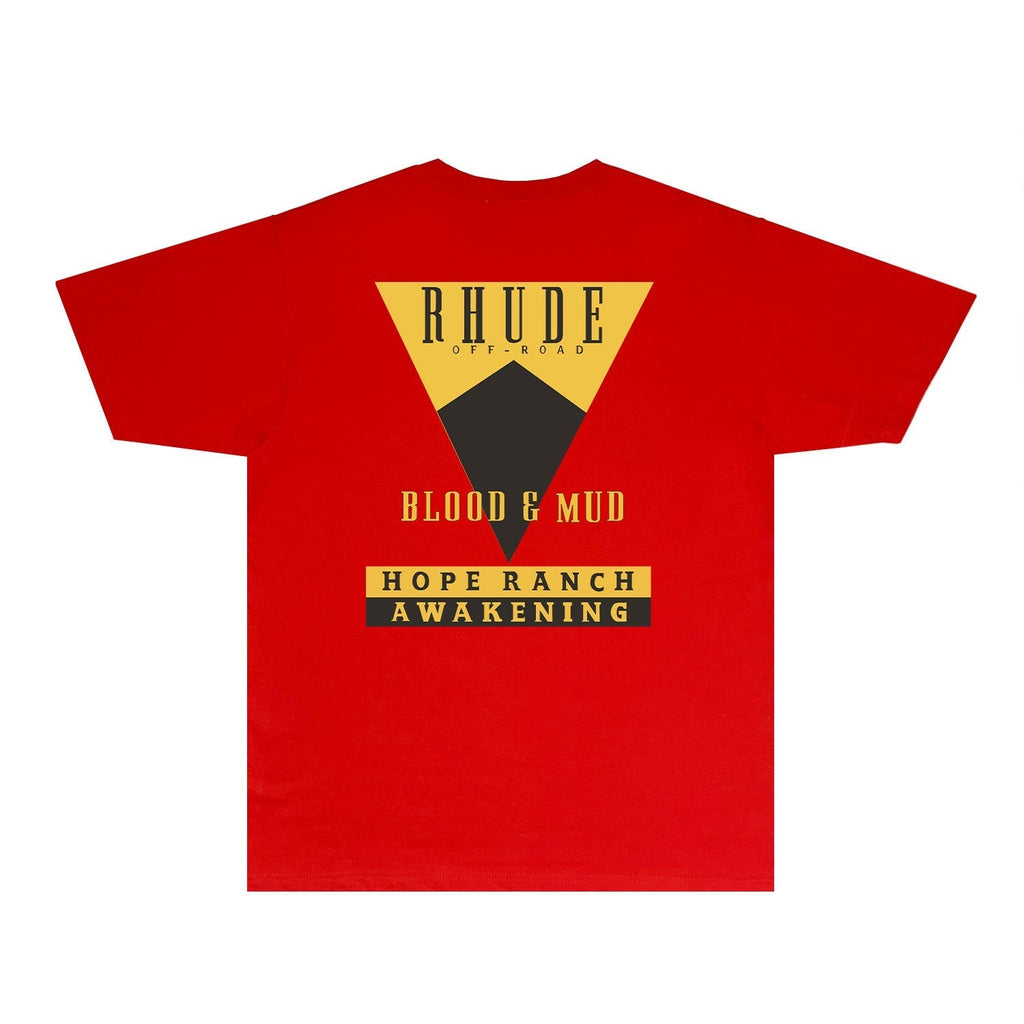 Rhude T-shirts Printed Trendy Pure Cotton