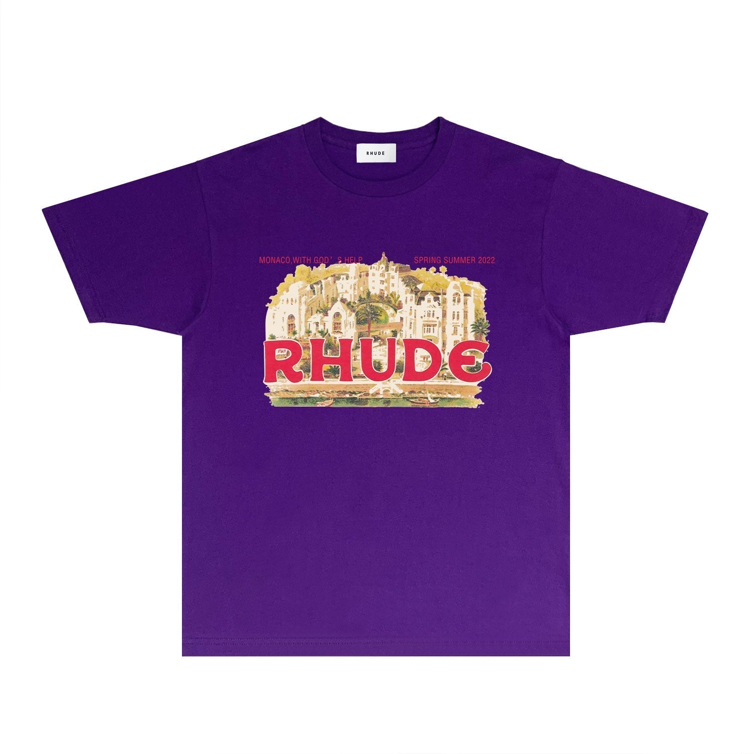 Rhude T-shirts Printed Trendy Pure Cotton