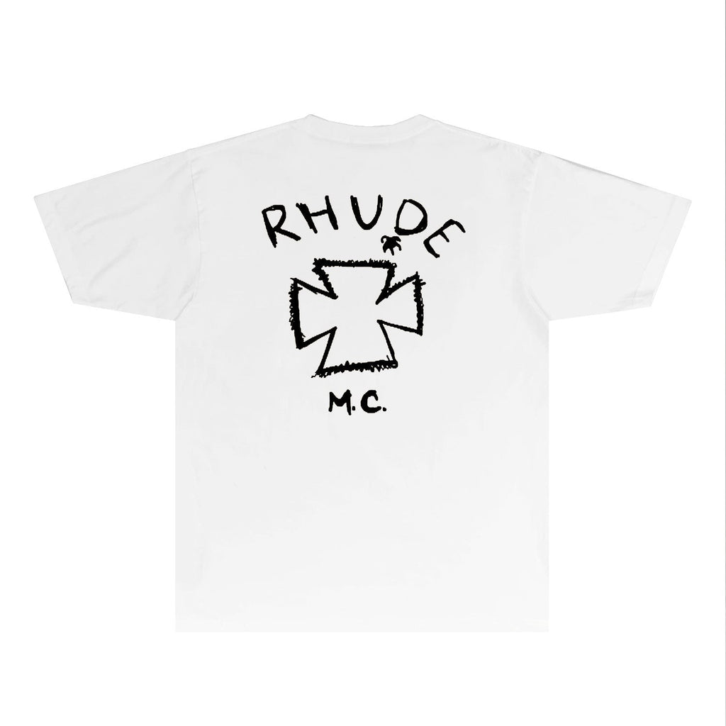 Rhude T-shirts Printed Trendy Pure Cotton