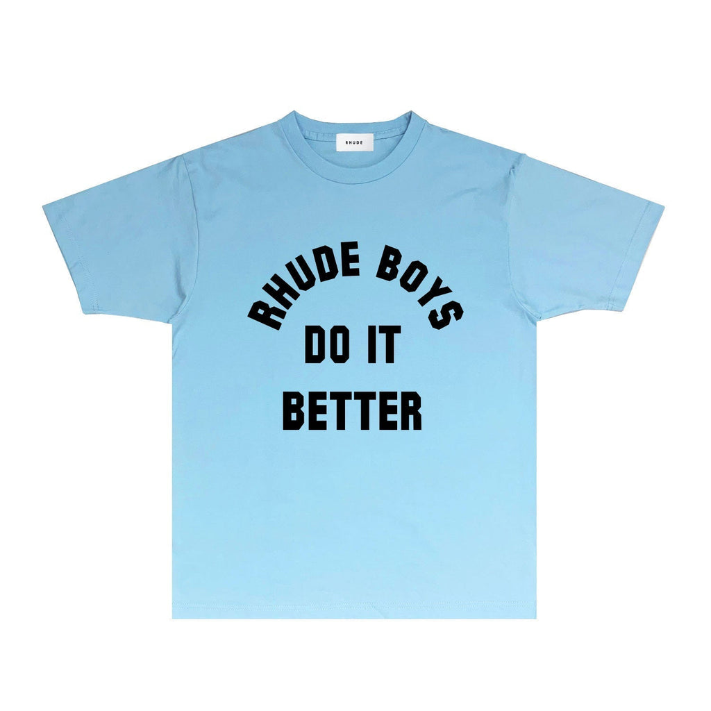 Rhude T-shirts Printed Trendy Pure Cotton
