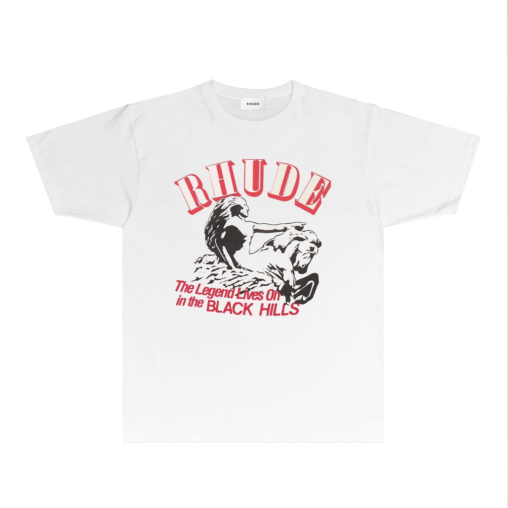 Rhude T-shirts Printed Trendy Pure Cotton