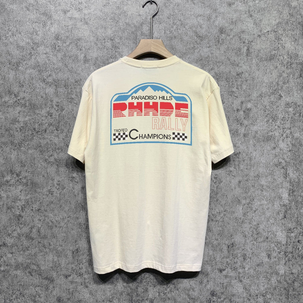 Rhude T-shirts Printed Trendy Pure Cotton