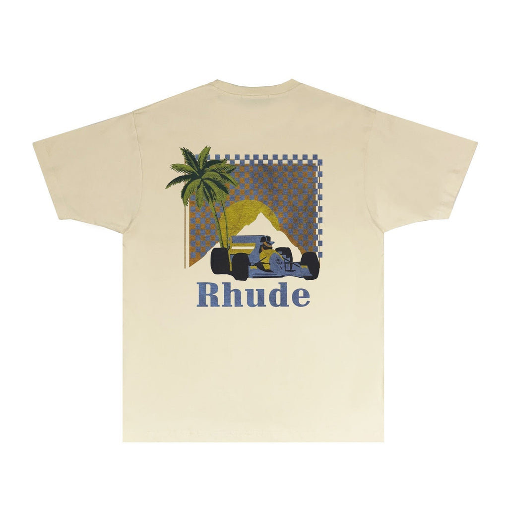 Rhude T-shirts Printed Trendy Pure Cotton