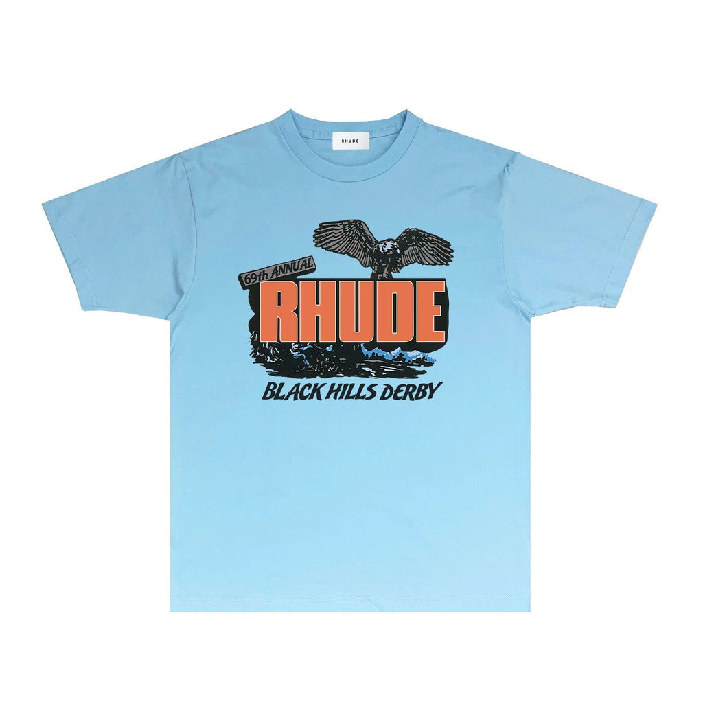Rhude T-shirts Printed Trendy Pure Cotton