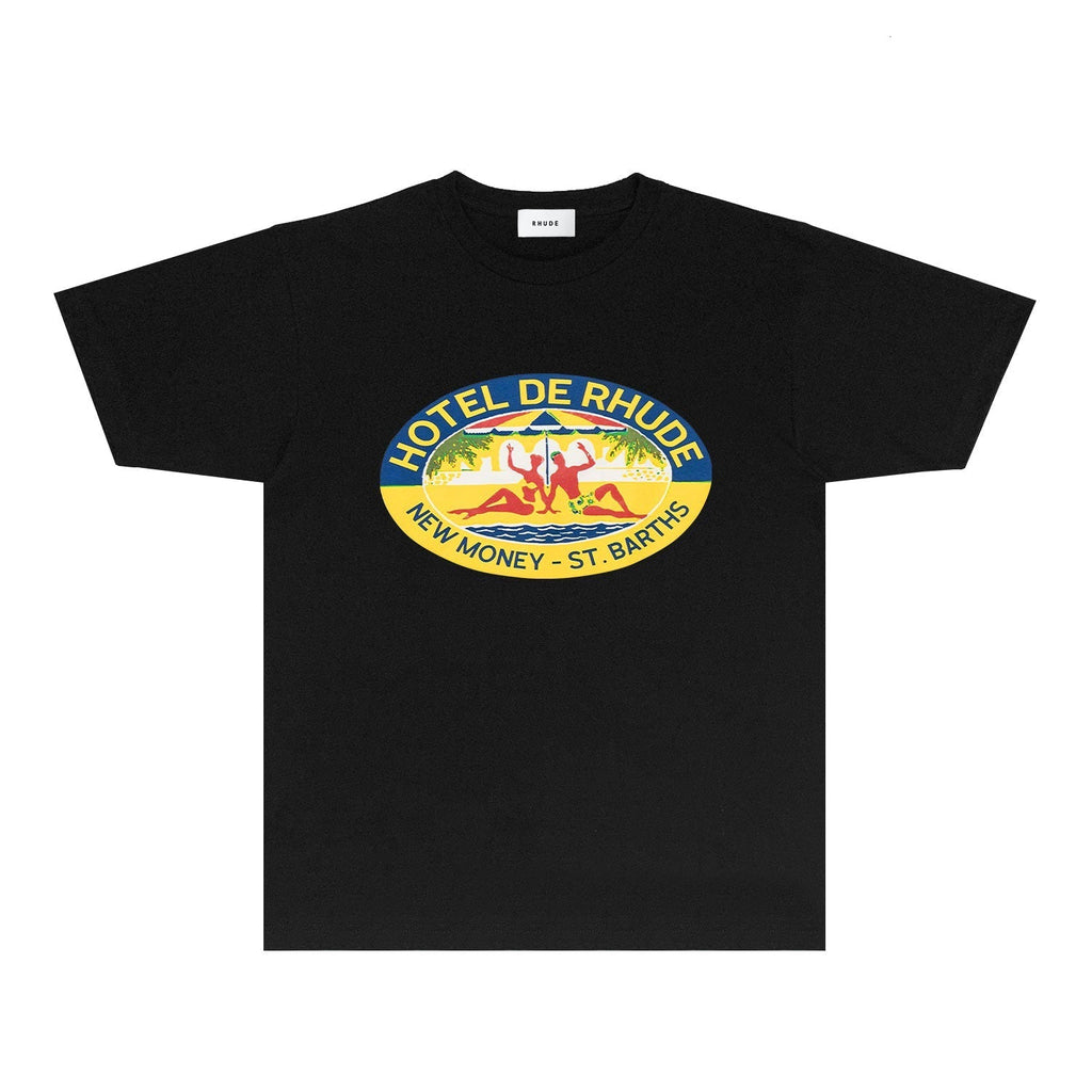 Rhude T-shirts Printed Trendy Pure Cotton