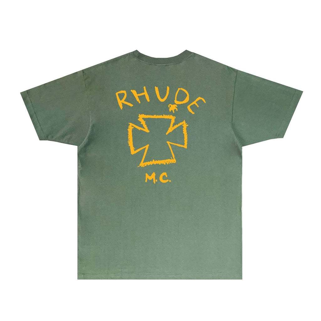 Rhude T-shirts Printed Trendy Pure Cotton