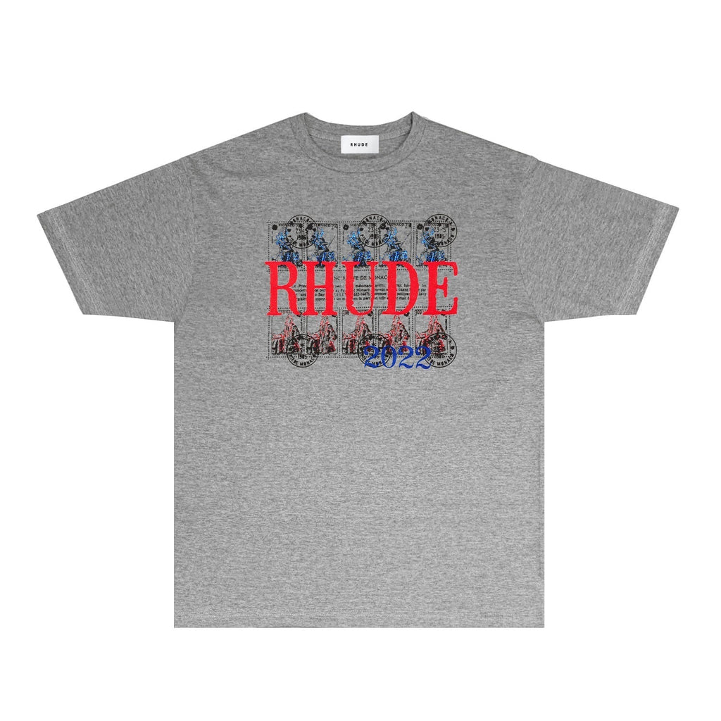 Rhude T-shirts Printed Trendy Pure Cotton