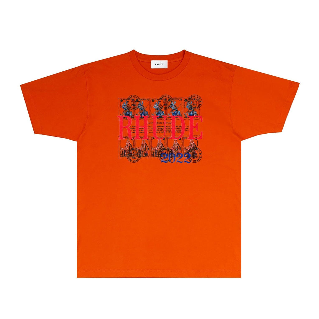 Rhude T-shirts Printed Trendy Pure Cotton