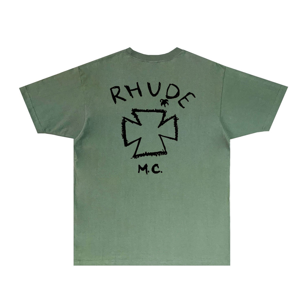 Rhude T-shirts Printed Trendy Pure Cotton