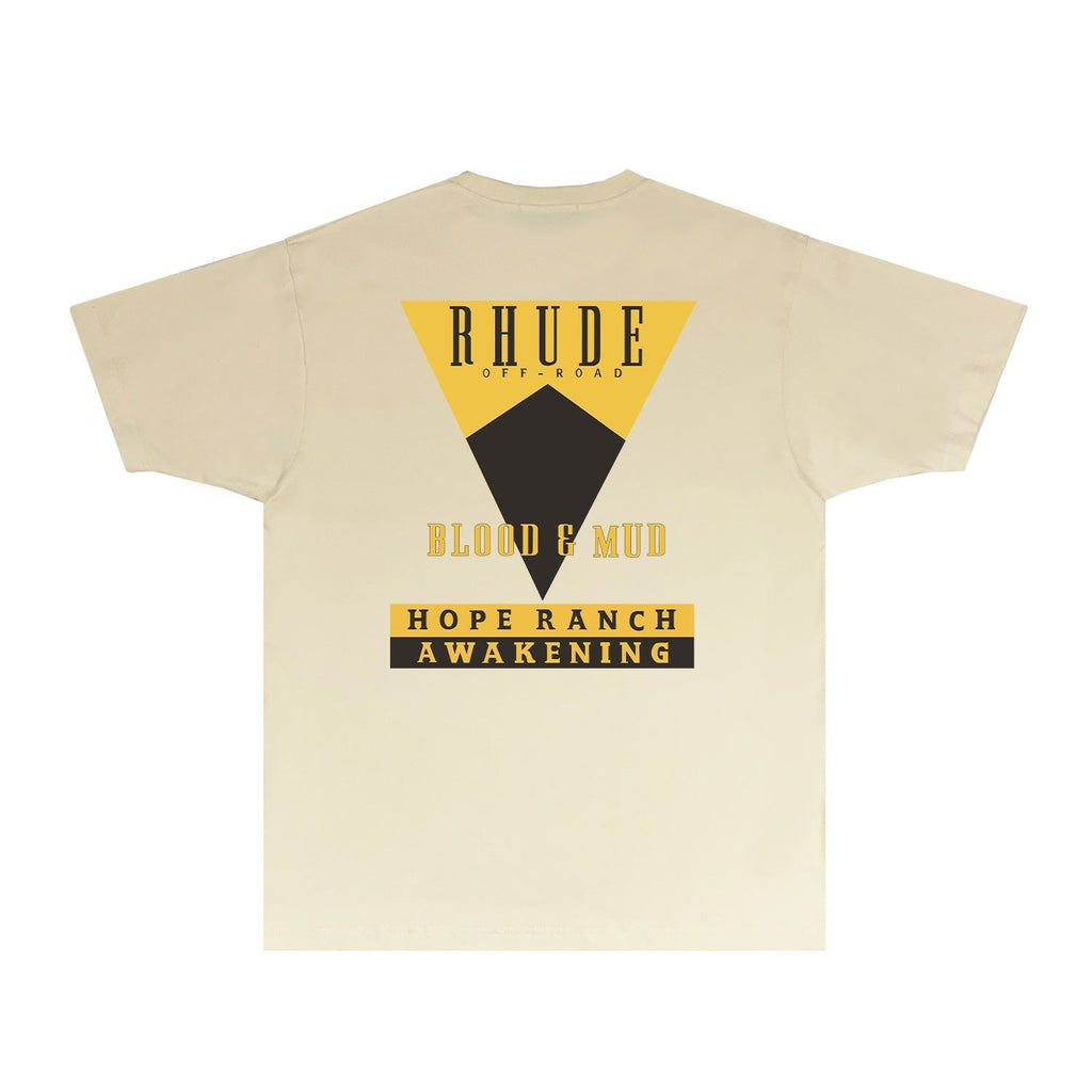 Rhude T-shirts Printed Trendy Pure Cotton