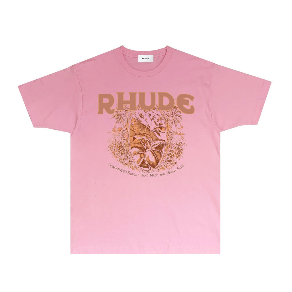 Rhude T-shirts Printed Trendy Pure Cotton