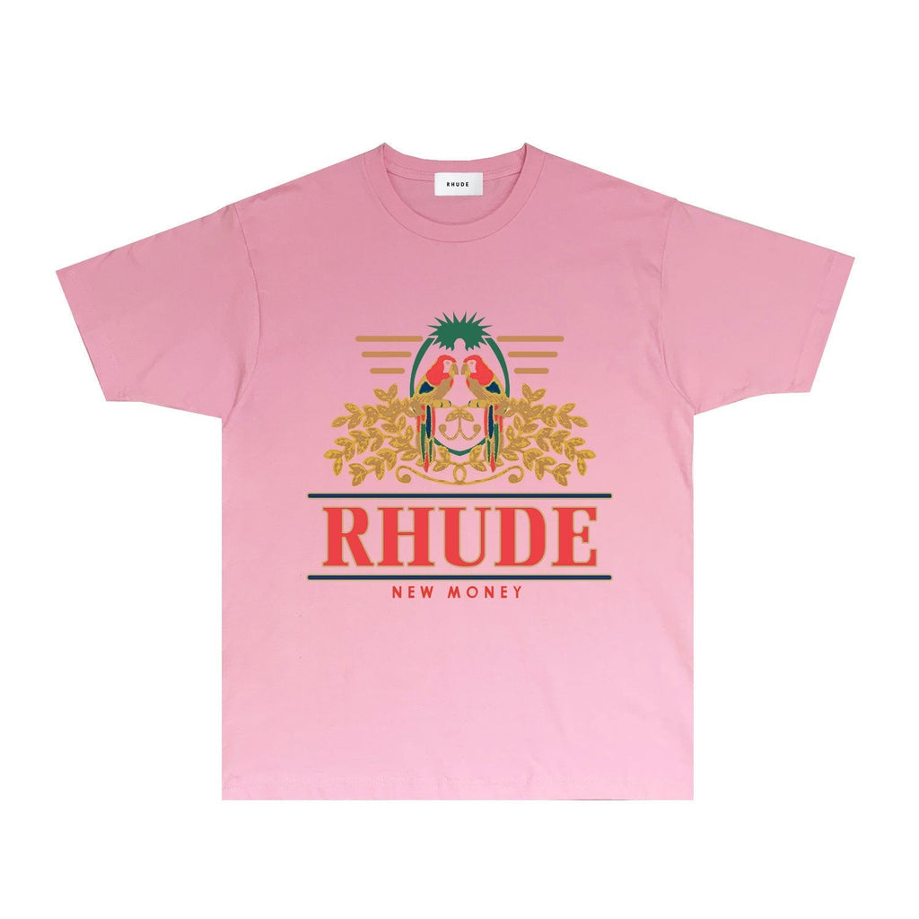 Rhude T-shirts Printed Trendy Pure Cotton