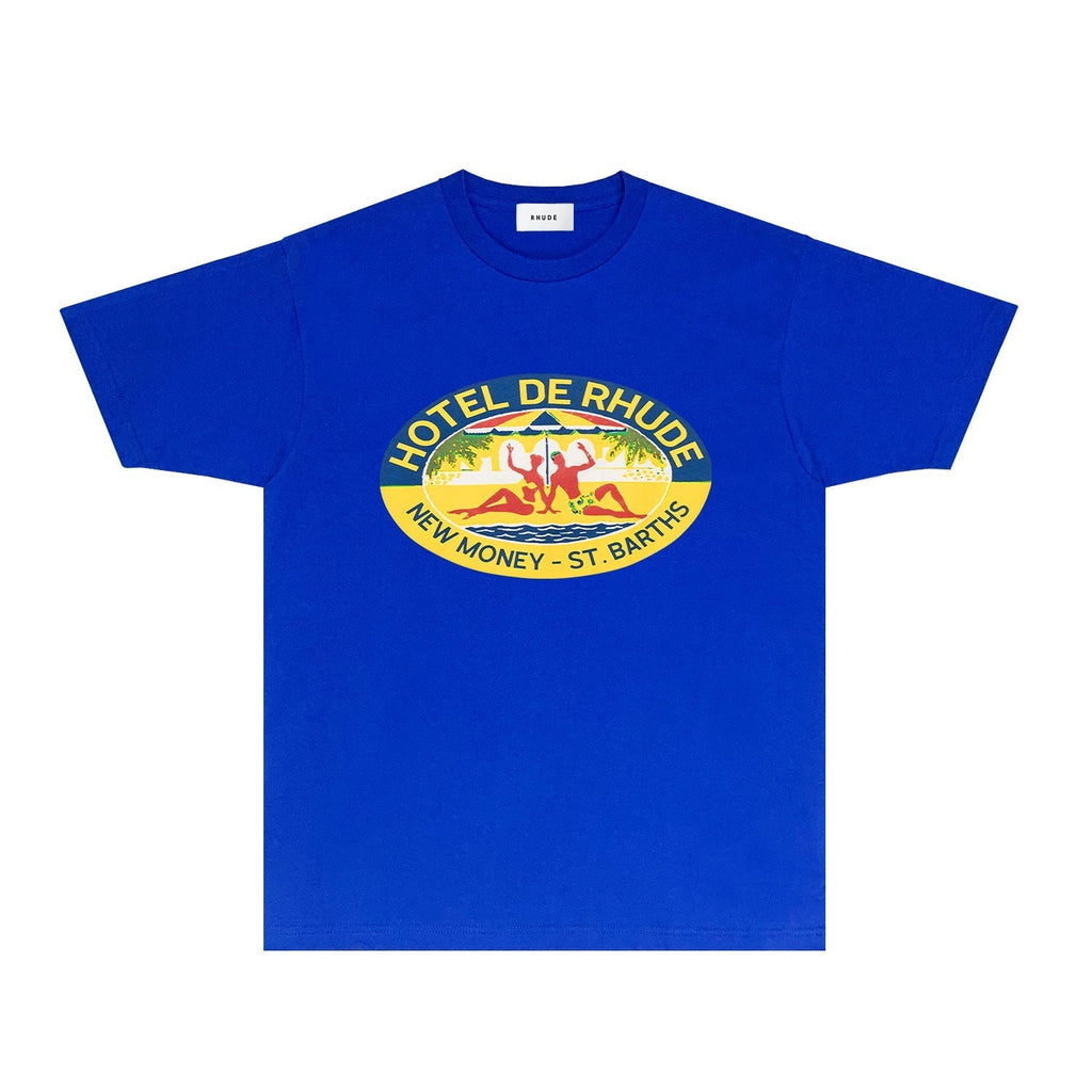 Rhude T-shirts Printed Trendy Pure Cotton