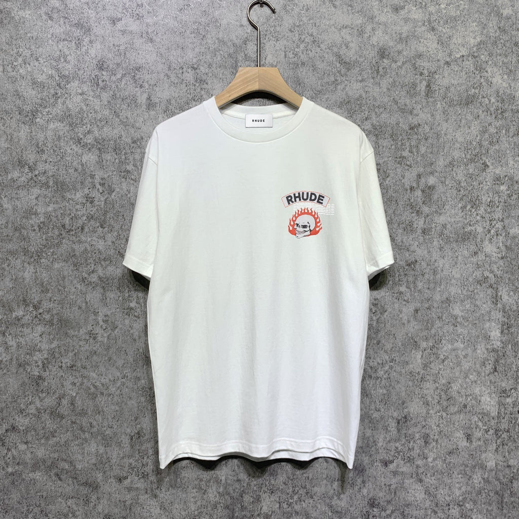 Rhude T-shirts Printed Trendy Pure Cotton