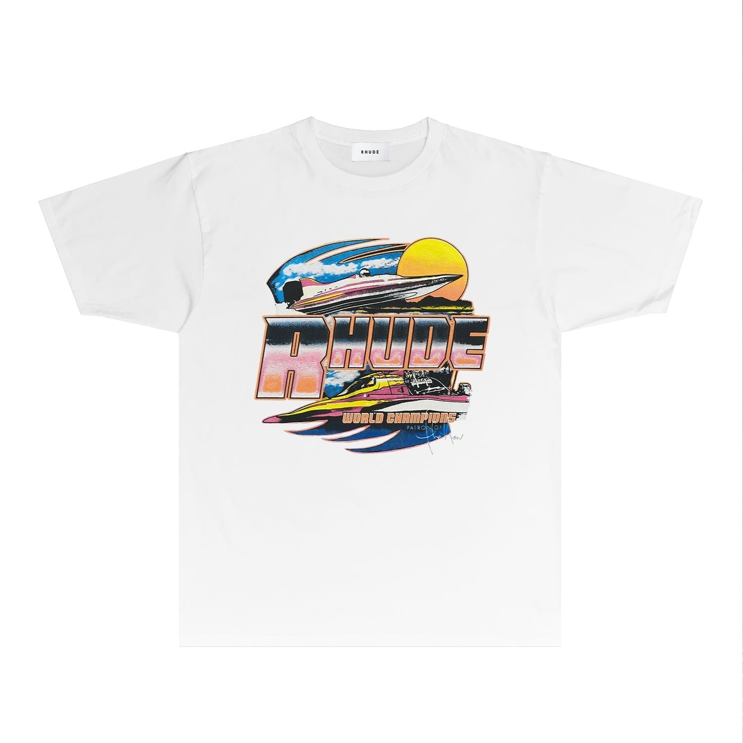 Rhude T-shirts Printed Trendy Pure Cotton