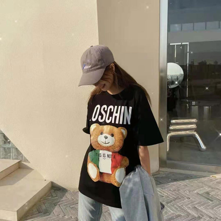 Moschino T-shirt Printed T-shirt Women Loose Casual Short-Sleeved Top