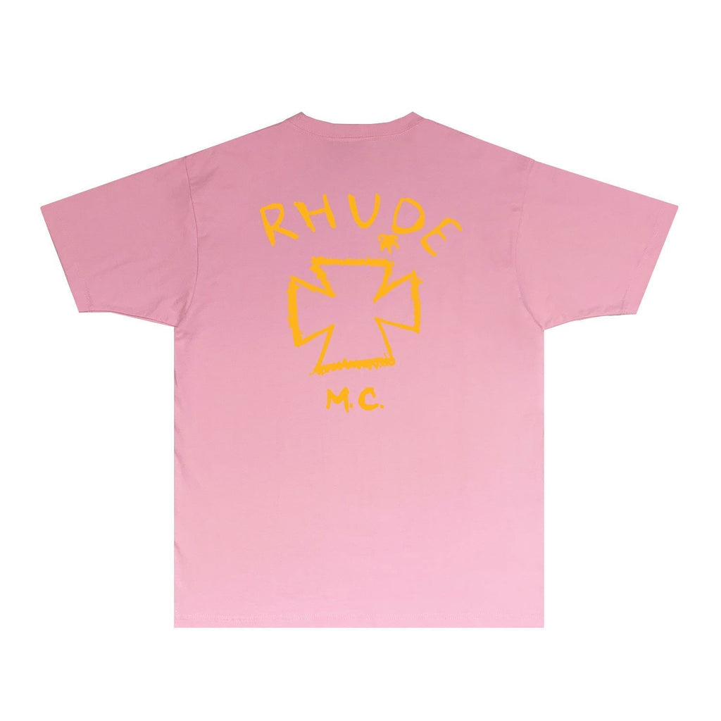Rhude T-shirts Printed Trendy Pure Cotton