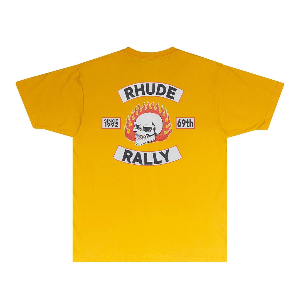 Rhude T-shirts Printed Trendy Pure Cotton