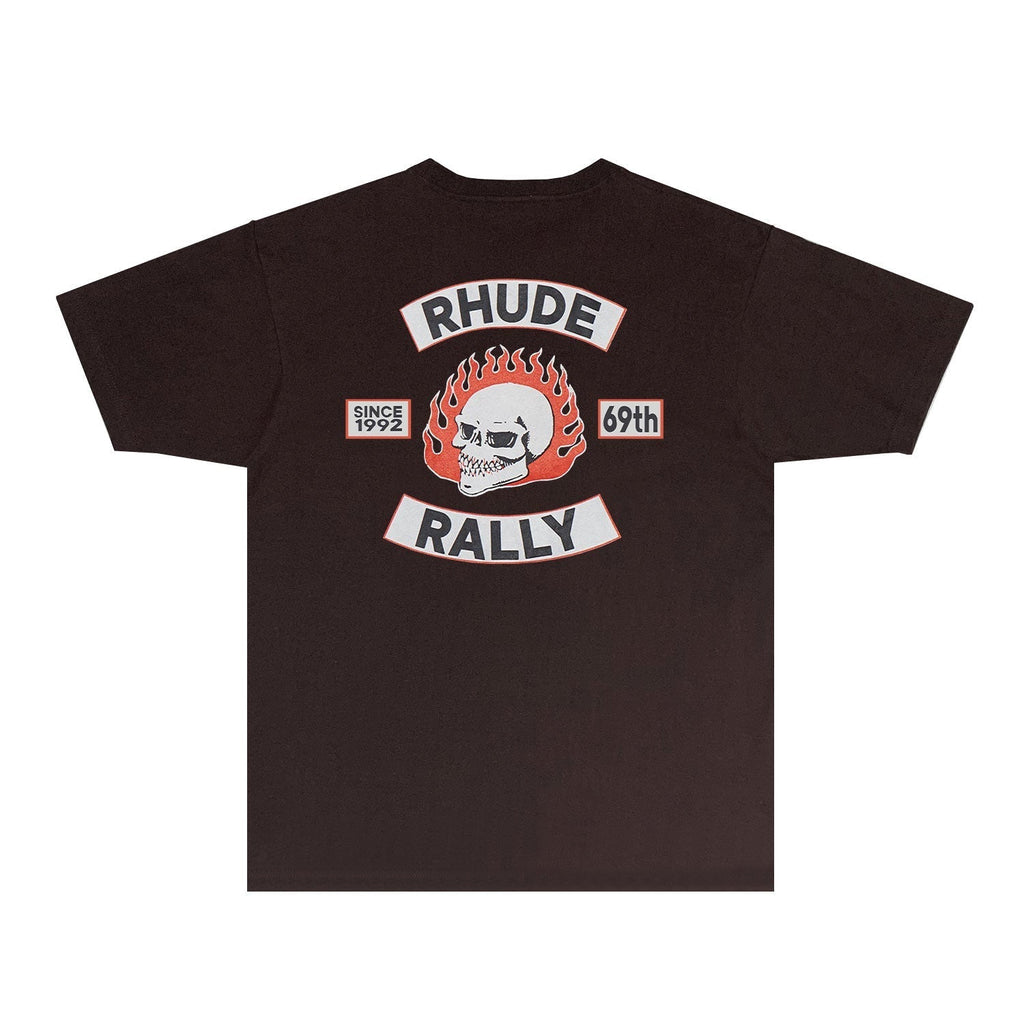 Rhude T-shirts Printed Trendy Pure Cotton
