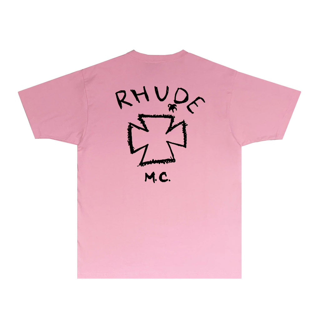 Rhude T-shirts Printed Trendy Pure Cotton