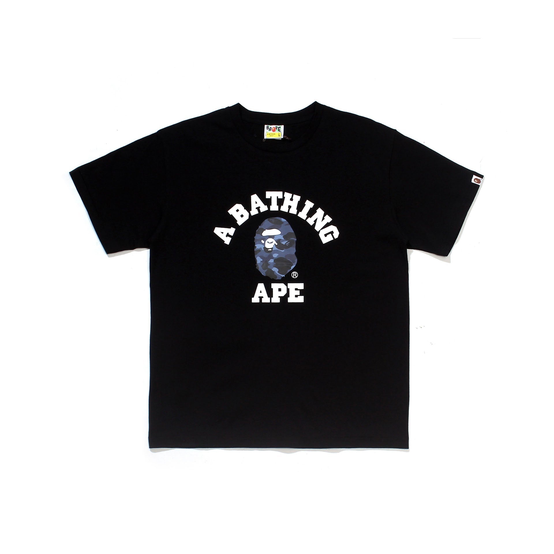 Bape Bearbrick T-Shirt Casual Letter Printed Round Neck Short Sleeve