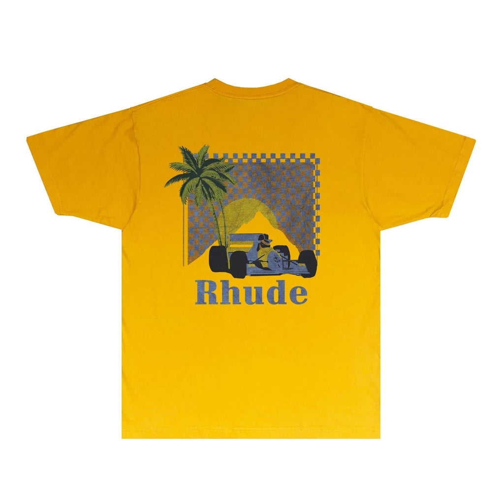 Rhude T-shirts Printed Trendy Pure Cotton