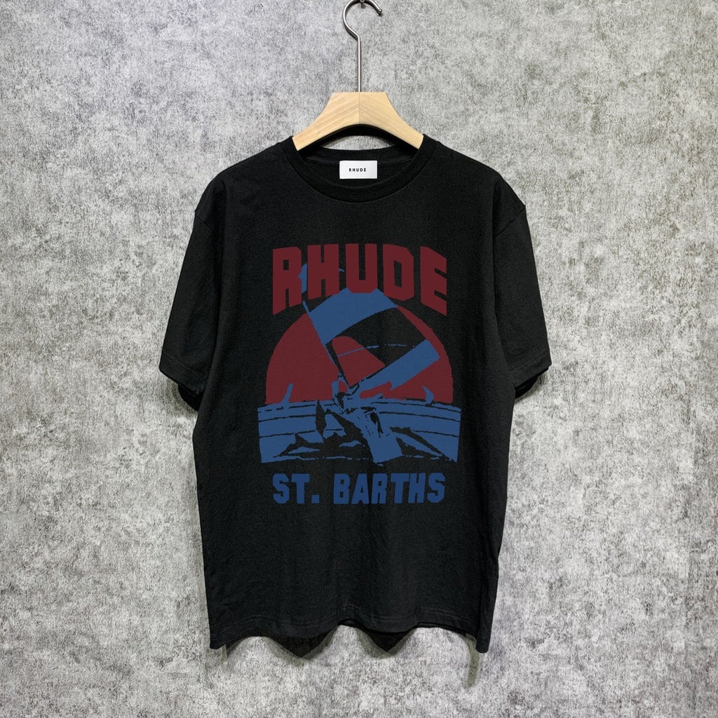 Rhude T-shirts Printed Trendy Pure Cotton
