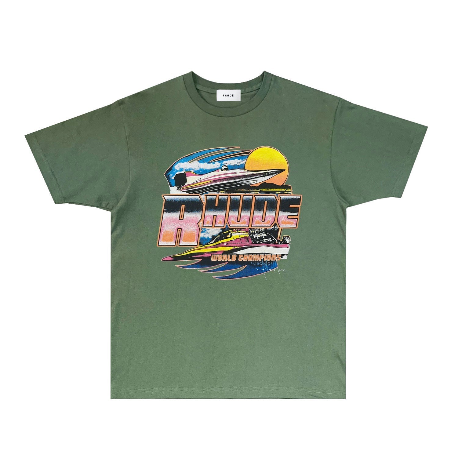 Rhude T-shirts Printed Trendy Pure Cotton