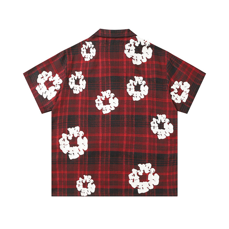 Denim Tears Shirt Kapok Plaid Short Sleeve Shirt