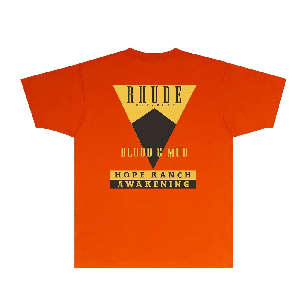 Rhude T-shirts Printed Trendy Pure Cotton